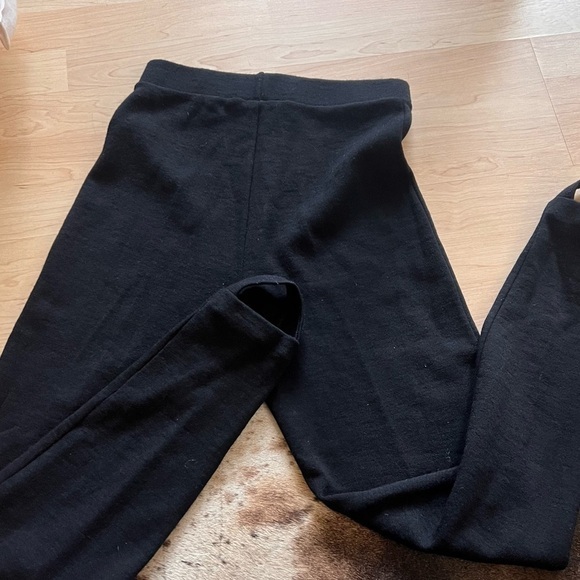 ROBERTO ROBLEDO Black Wool Blend Stirrup Pants Size Small - Picture 8 of 8